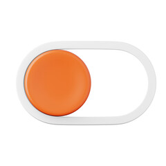 Switch red button off high quality 3D render illustration app design icon.