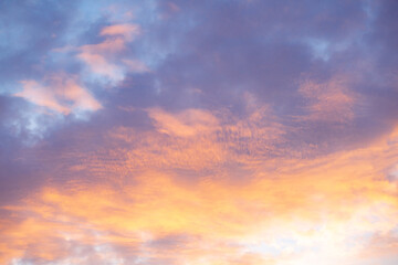 Naklejka na ściany i meble Beautiful sky texture at sunset