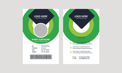 Corporate Office Id Card Layout