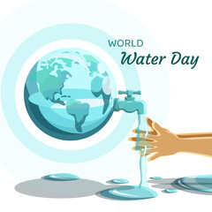 World water day, vector illustration