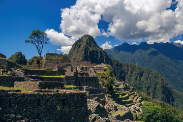 Machu Picchu ancient ruins of the Inka empire in Peru