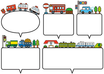 フレーム,吹き出し,乗り物,車,働く車,仕事,社会,自動車,職業,かわいい,可愛い,交通,機械,生活,移動,セット,パワーショベル,ダンプカー,ミキサー車,大型車,キャリアカー,ブルドーザー,クレーン車,ショベルカー,パトカー,幼児,園児,小学校,小学生,幼稚園,保育所,保育園,救急車,トラック,はたらく車,フォークリフト,タクシー,バス,消防車,のりもの,観光バス,旅行,救助,消火,郵便車,はし © 満載