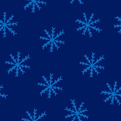 Naklejka na ściany i meble Hand Drawn Christmas Seamless Pattern. Winter Background.