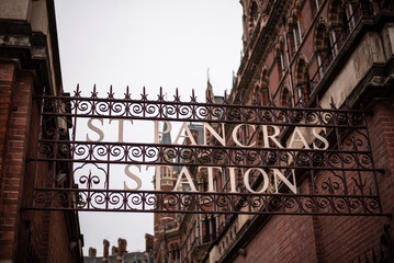 sign with golden letters at St. Pancras Station