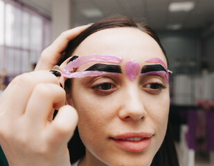 Eyebrow waxing for women, eyebrow correction. eyebrow waxing