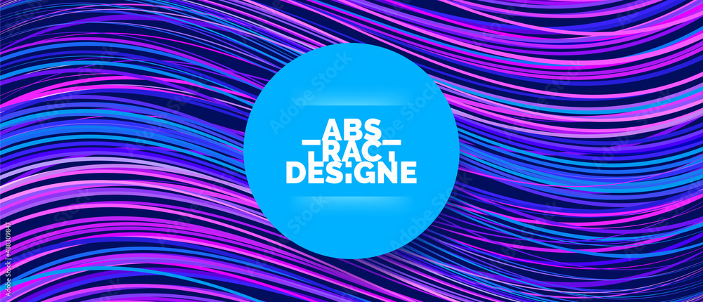 Poster horizontal abstract banner with bright color graphic elements and place for text. vector illustratio