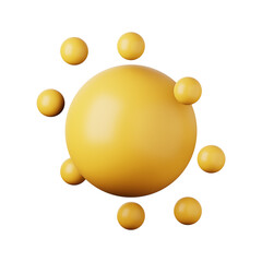 Sun high quality 3D render illustration weather icon.