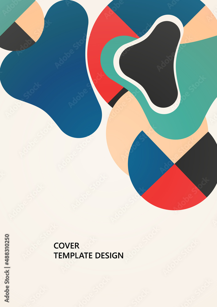 Poster abstract geometric pattern background texture for poster cover design. minimal color vector banner t