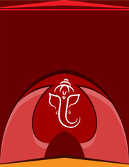 Ganesha The Lord Of Wisdom Calligraphic Style