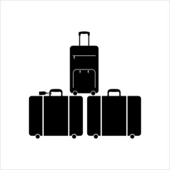 Suitcase Icon Design, Silhouette