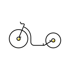 trial bicycle color icon vector illustration © vectorwin
