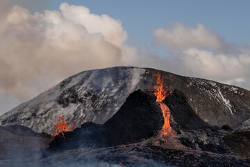 Volcanic eruption in Iceland