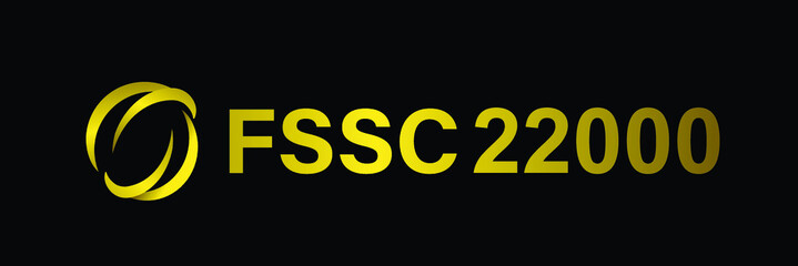 fssc icon, logo in gold vector illustration 
