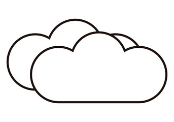 Icono negro de nube en fondo blanco.