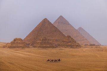 View to Great Giza pyramides