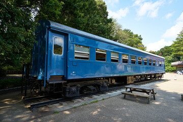 Fototapeta na wymiar 神奈川県　生田緑地の旧型客車 