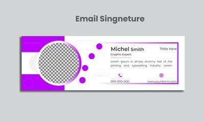 Naklejka premium modern Corporate Email Signature Design . Email signature template design. Professional business email signature vector. 