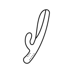 dildo sex toy line icon vector illustration - obrazy, fototapety, plakaty