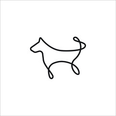 Dog pet logo company name. 