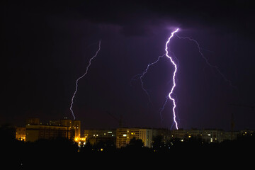 lightning in the city