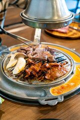 grilled meat in Korean style or Korean BBQ