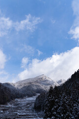 雪景色の四谷千枚田