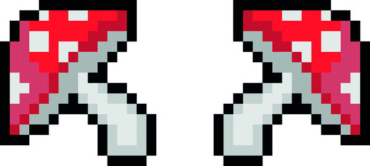 Mushroom Pixel art vector illustration.Mushroom  image or clip art.