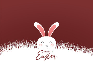 Happy easter background in flat design