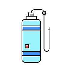anesthesia gas cylinder color icon vector illustration