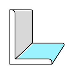 angle metal profile color icon vector illustration