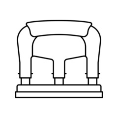 three-hole punch line icon vector illustration