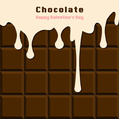 チョコレートが溶ける板チョコ