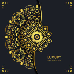 Luxury mandala background with golden gradient. Vector mandala template for wedding, decoration invitation, cards, cover, brochure, flyer,
