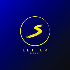 Fototapeta na wymiar Simple Elegant Initial Letter Type S Logo Sign Symbol Icon