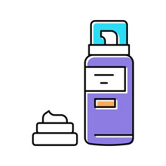 foam for shave color icon vector illustration