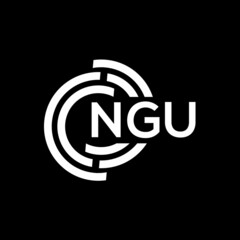 NGH letter logo design on black background.NGH creative initials letter logo concept.NGH vector letter design.