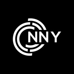 NNY letter logo design on black background.NNY creative initials letter logo concept.NNY vector letter design.