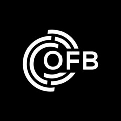 OFB letter logo design on black background. OFB creative initials letter logo concept. OFB letter design.