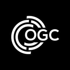 OGC letter logo design on black background. OGC creative initials letter logo concept. OGC letter design.