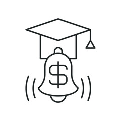 education subscription. Line icon for web design