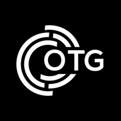 OTG letter logo design on black background. OTG creative initials letter logo concept. OTG letter design.
