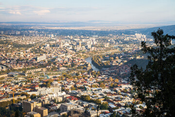 Old Tbilisi city view on a sunny day	