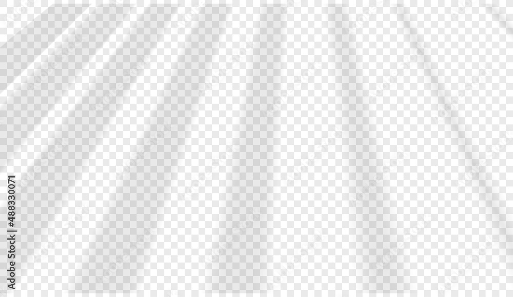 Leinwandbilder window shadow effect with blindes shadow in perspective. shadow overlay vector effect