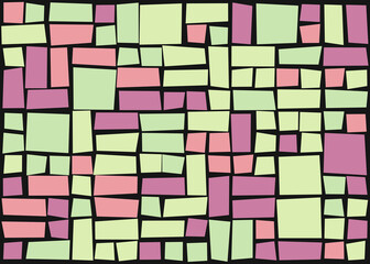 Fototapeta premium Offset Quads generative art background art illustration