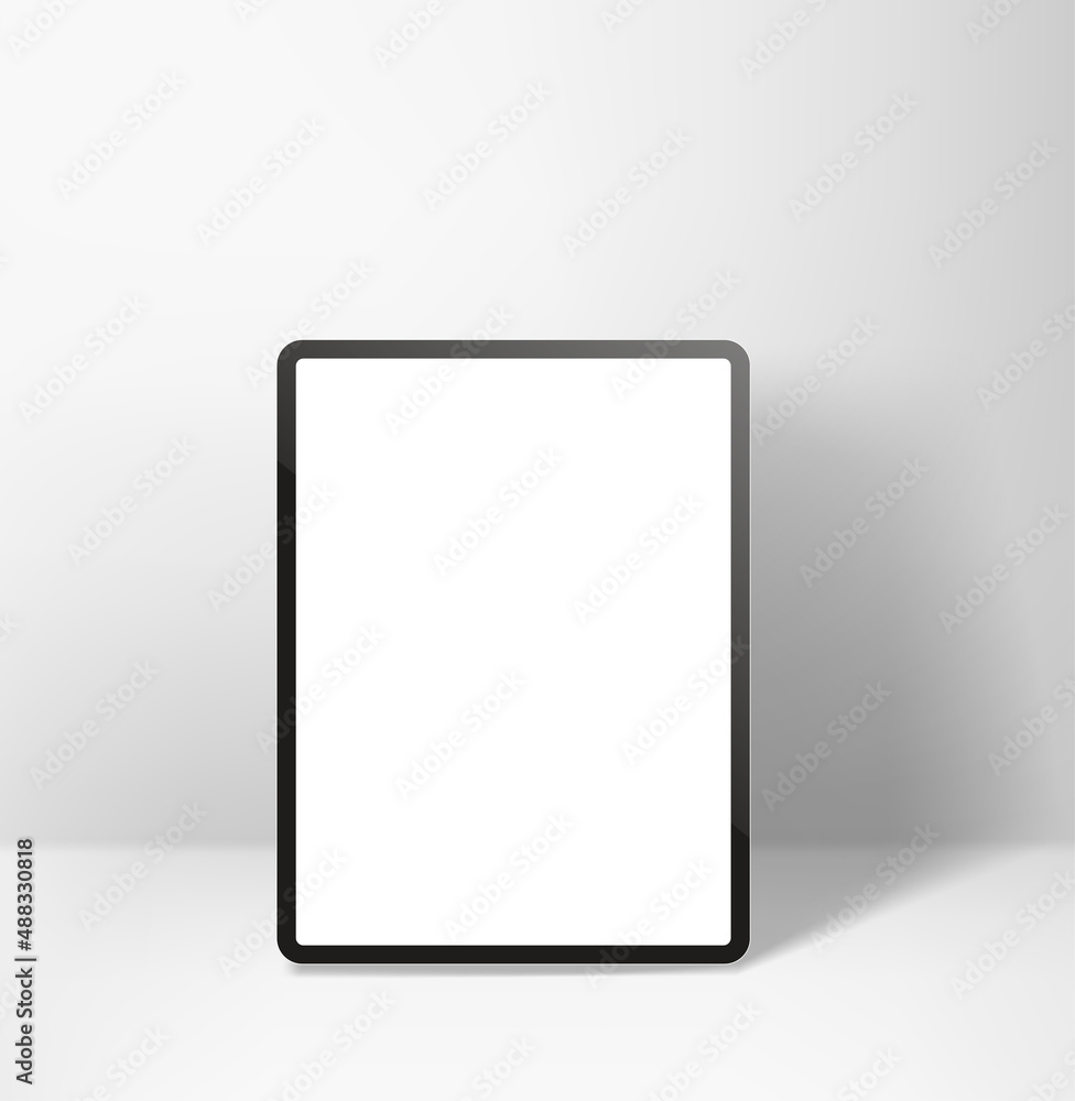 Leinwandbilder modern tablet computer with blank screen. 3d vector mockup
