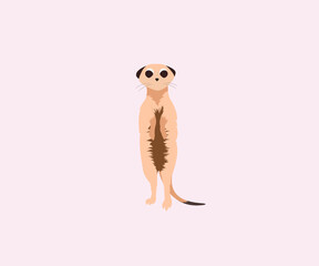 Meerkat Vector illustration of an animal