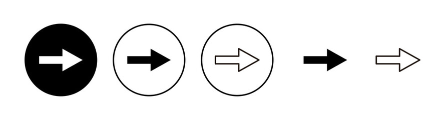 Arrow icons set. Arrow sign and symbol for web design.