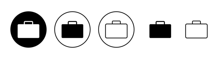 Briefcase icons set. suitcase sign and symbol. luggage symbol.