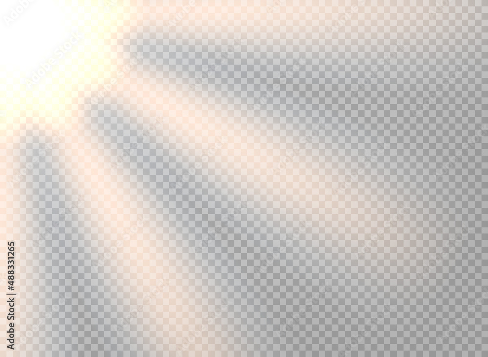 Poster yellow sun rays diaonal direction. vector template with transparent background