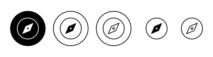 Compass icons set. arrow compass icon sign and symbol